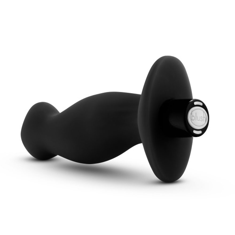 anal adventures   platinum   silicone vibrating prostate massager   black 